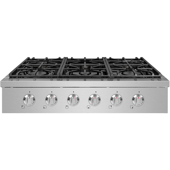 NXR 36" Natural Gas Cooktop & Under Cabinet Hood Bundle, Stainless Steel - SCT3611RHBD