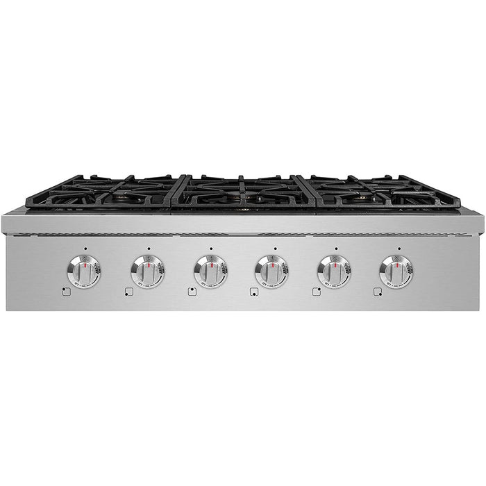 NXR 36" Natural Gas Cooktop & Under Cabinet Hood Bundle, Stainless Steel - SCT3611RHBD