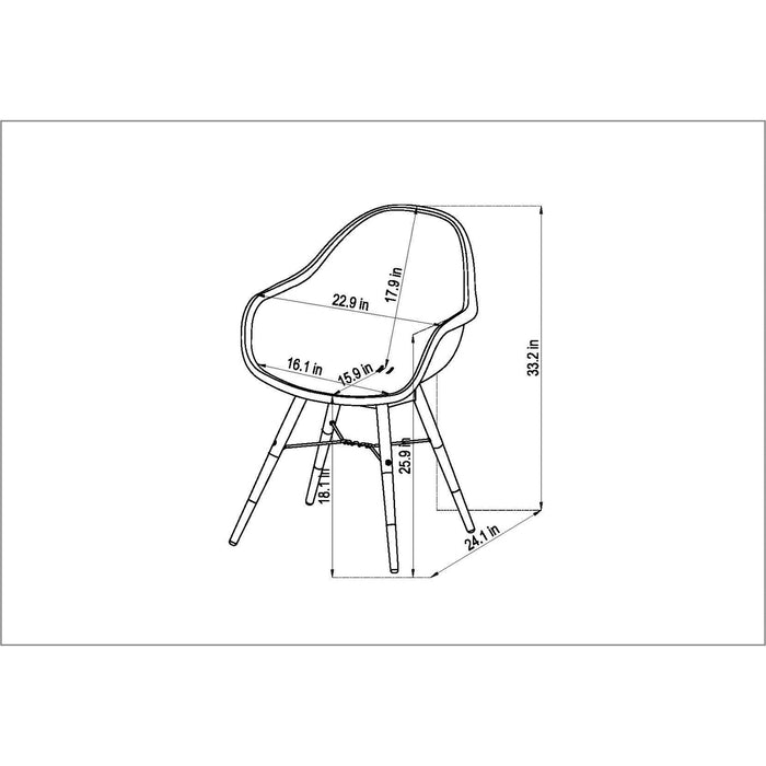 Midtown Concept Leyland Lot Table & Chamonix Carver Armchair - LEYLOT_8CHAMARM