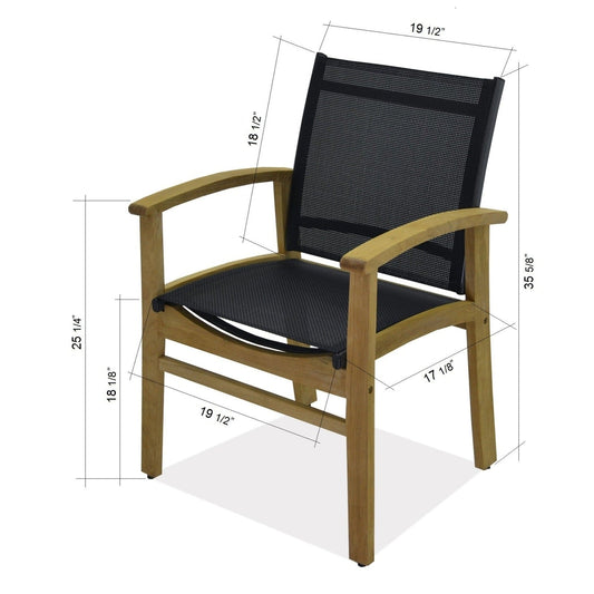 Midtown Concept Klarion Teak Table & Fortuna Arm Chairs - KLARION_6FORT