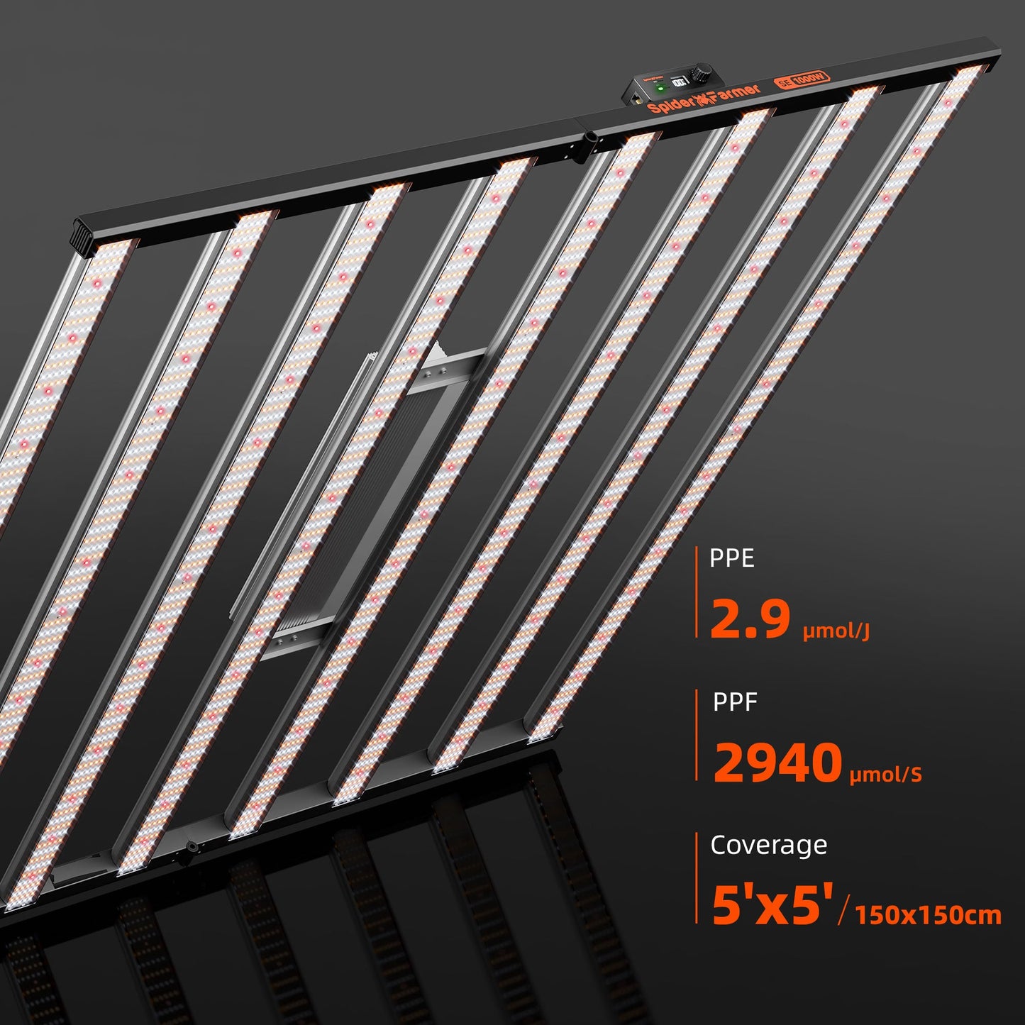 Samson Spider Farmer SE1000W Dimmable Full Spectrum CO2 LED Grow Light New - SE-1000W