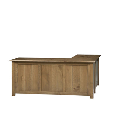 QW Amish Settlers L Shape Desk w/ Optional Hutch - 857W-SET-703-LD