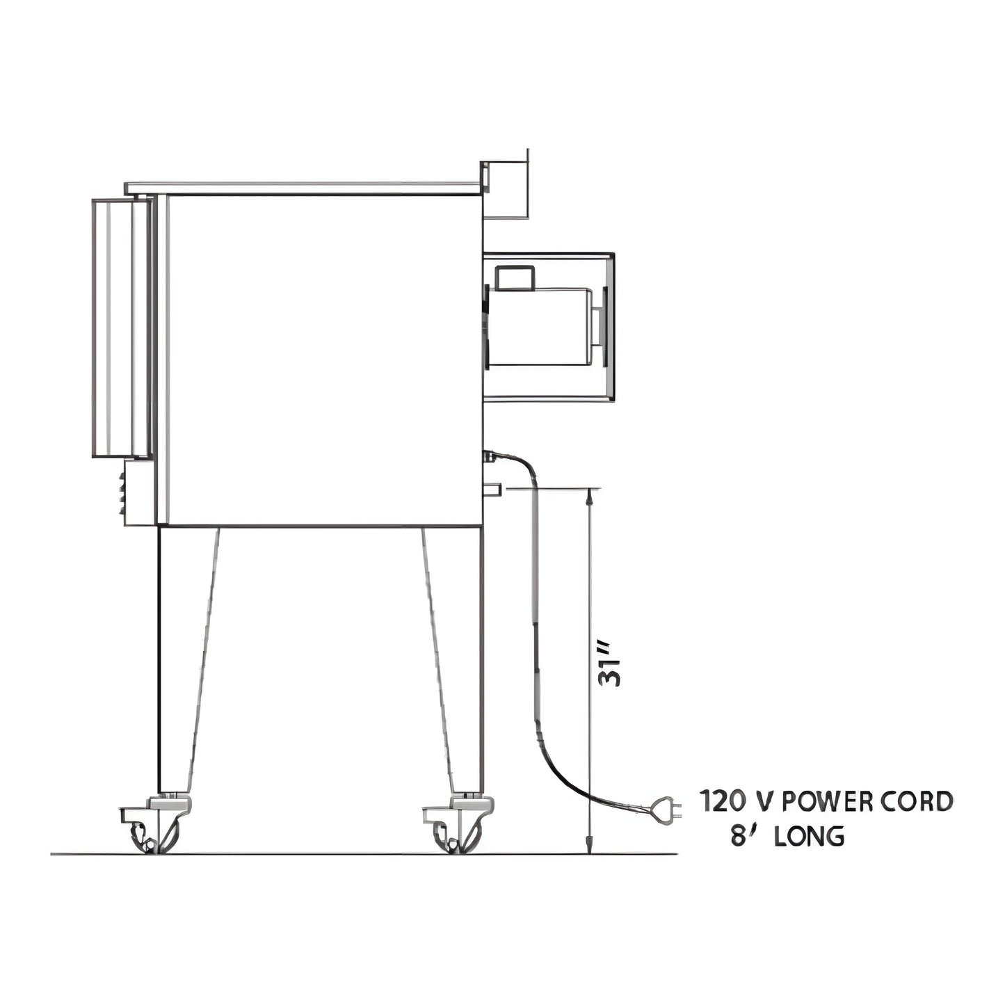 Serv-Ware SGCO-1 38.11” Stainless Steel Single-Deck Convection Oven, Gas, 54,000 BTU/H - SGCO-1