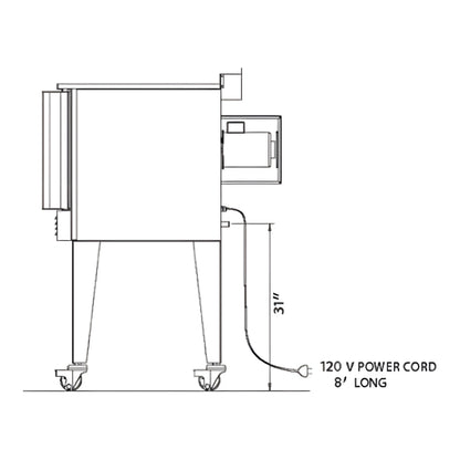 Serv-Ware SGCO-1 38.11” Stainless Steel Single-Deck Convection Oven, Gas, 54,000 BTU/H - SGCO-1