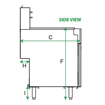Serv-Ware SGF-50N 16" Stainless Steel 4 Tube Fryer, Natural Gas,120,000 BTU/H - SGF-50N
