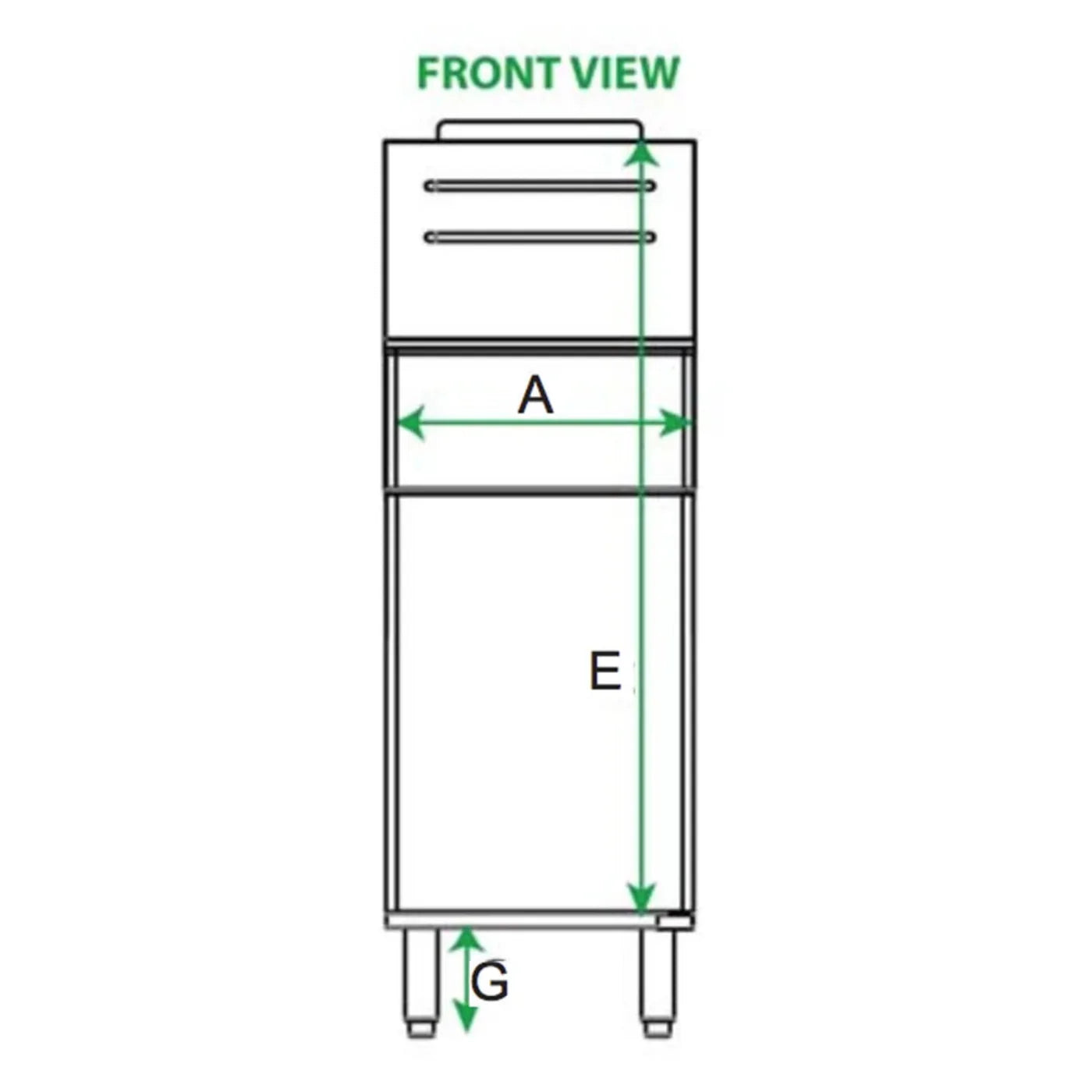 Serv-Ware SGF-50N 16" Stainless Steel 4 Tube Fryer, Natural Gas,120,000 BTU/H - SGF-50N