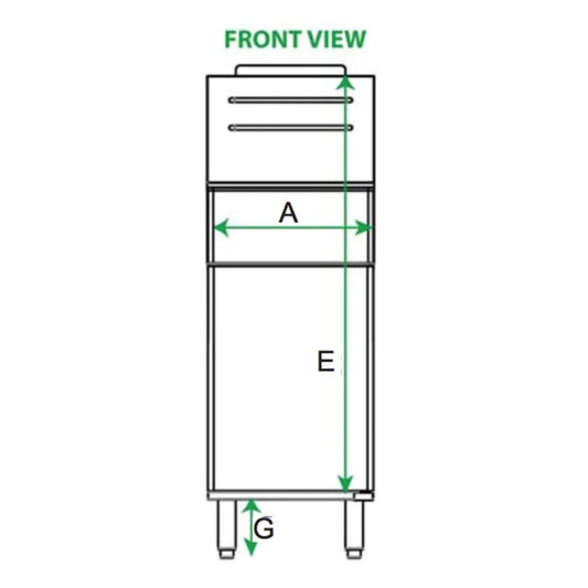 Serv-Ware SGF-50N 16" Stainless Steel 4 Tube Fryer, Natural Gas,120,000 BTU/H - SGF-50N