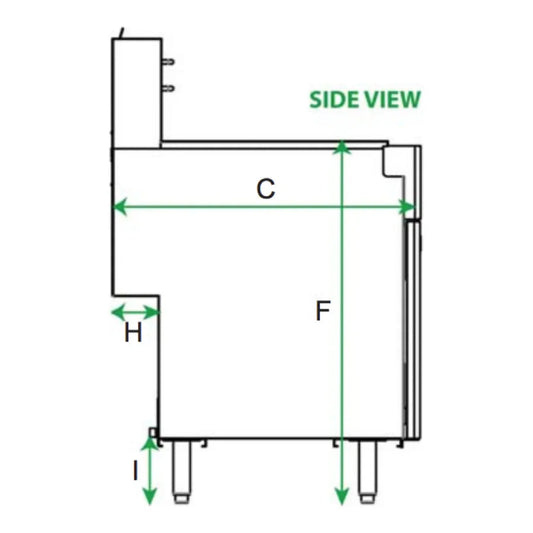 Serv-Ware SGF-70N 21" Stainless Steel 5 tube Fryer, Natural Gas, 30,000 BTU/H - SGF-70N