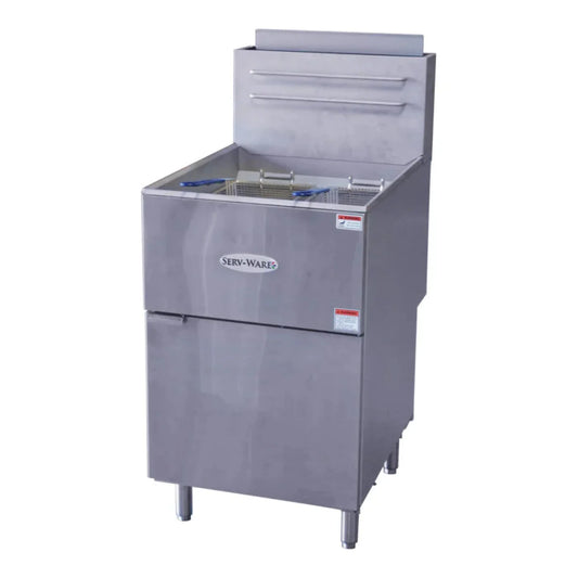 Serv-Ware SGF-70N 21" Stainless Steel 5 tube Fryer, Natural Gas, 30,000 BTU/H - SGF-70N