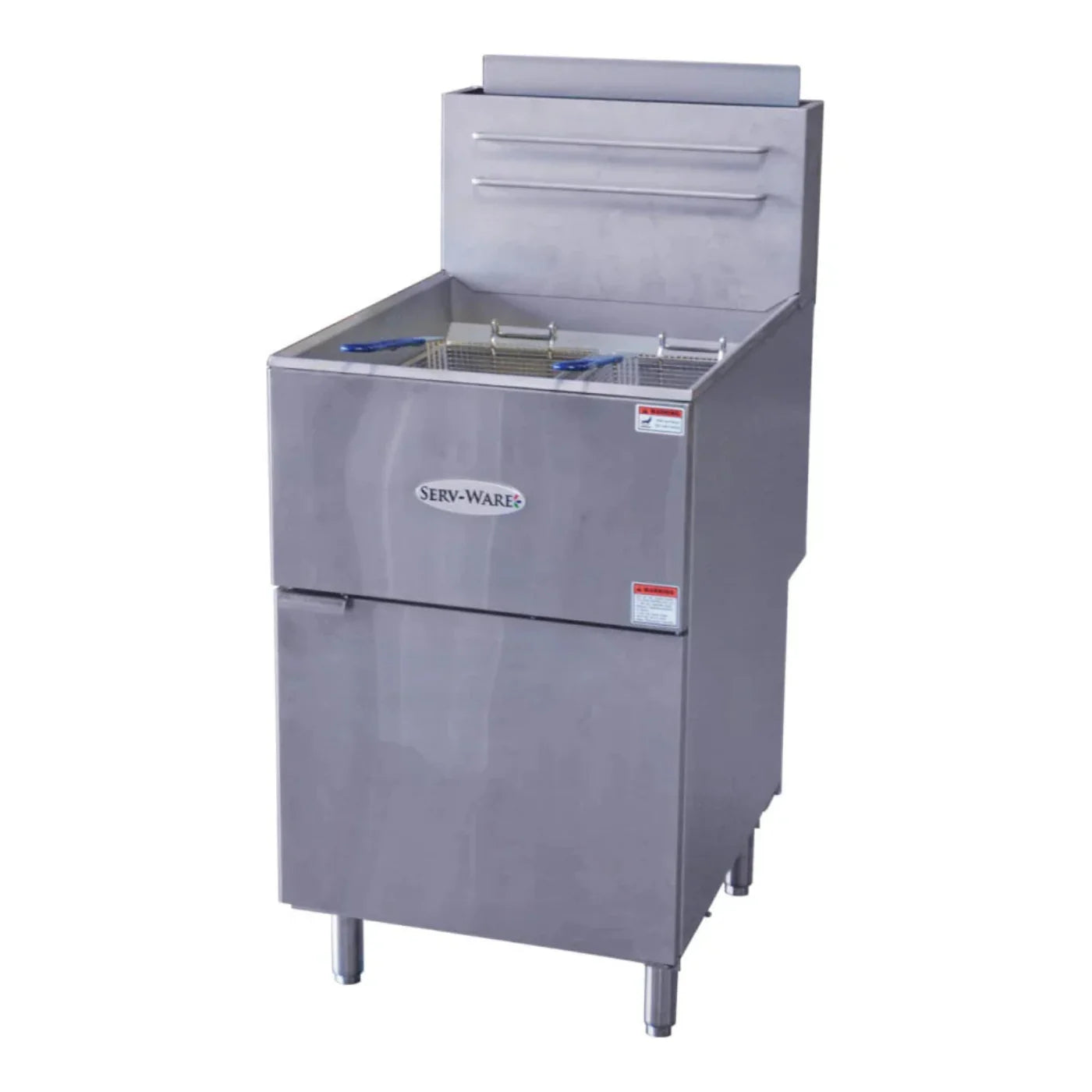 Serv-Ware SGF-70N 21" Stainless Steel 5 tube Fryer, Natural Gas, 30,000 BTU/H - SGF-70N