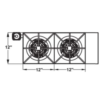 Serv-Ware SHPS-12 12” Stainless Steel  Hotplate with 2 Burners, Gas, 25,000 BTU/H - SHPS-12