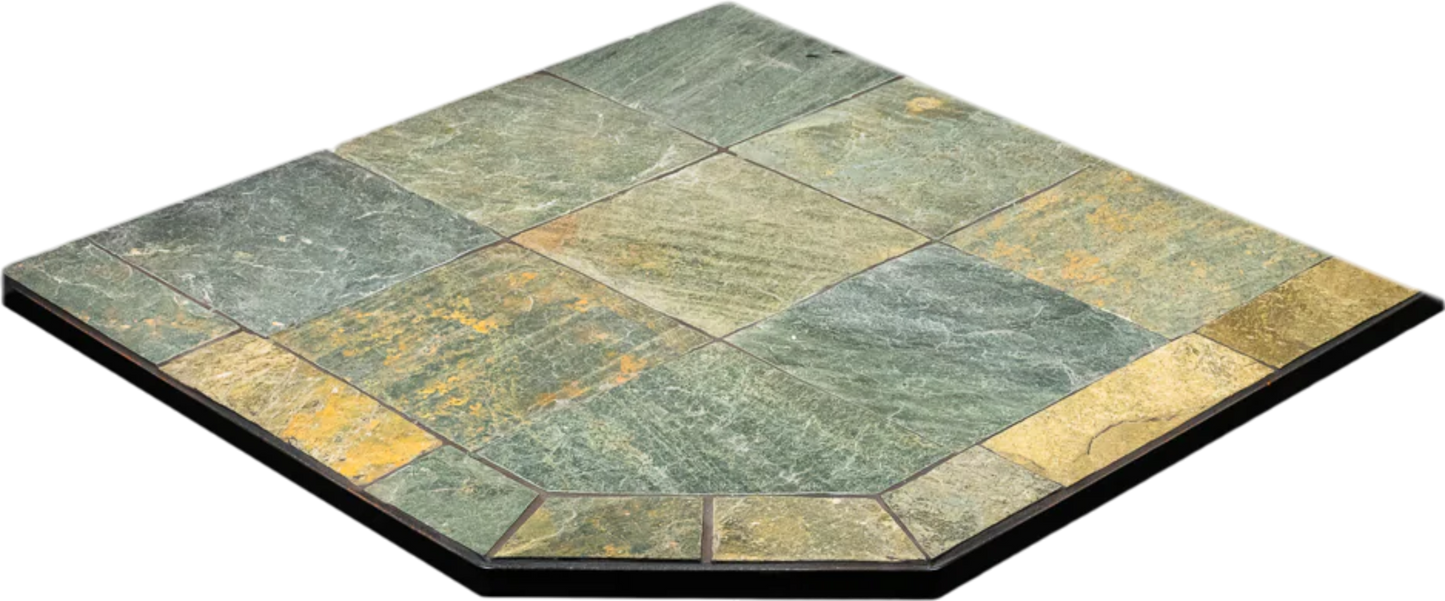 ComfortBilt Corner Hearth Pad 40" x 40" Non Combustible Mill Black/Silver Slate New (Fits all ComfortBilt models) - MILLBLACK-CORNER