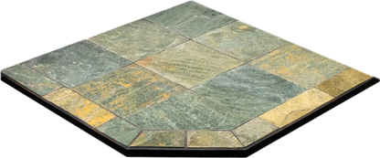 ComfortBilt Corner Hearth Pad 40" x 40" Non Combustible Mill Black/Silver Slate New (Fits all ComfortBilt models) - MILLBLACK-CORNER