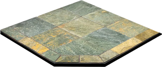 ComfortBilt Corner Hearth Pad 40" x 40" Non Combustible Mill Black/Silver Slate New (Fits all ComfortBilt models) - MILLBLACK-CORNER