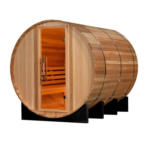 Golden Designs "Marstrand" 6 Person Barrel Traditional Steam Sauna - Canadian Red Cedar - GDI-SJ-2006-CED