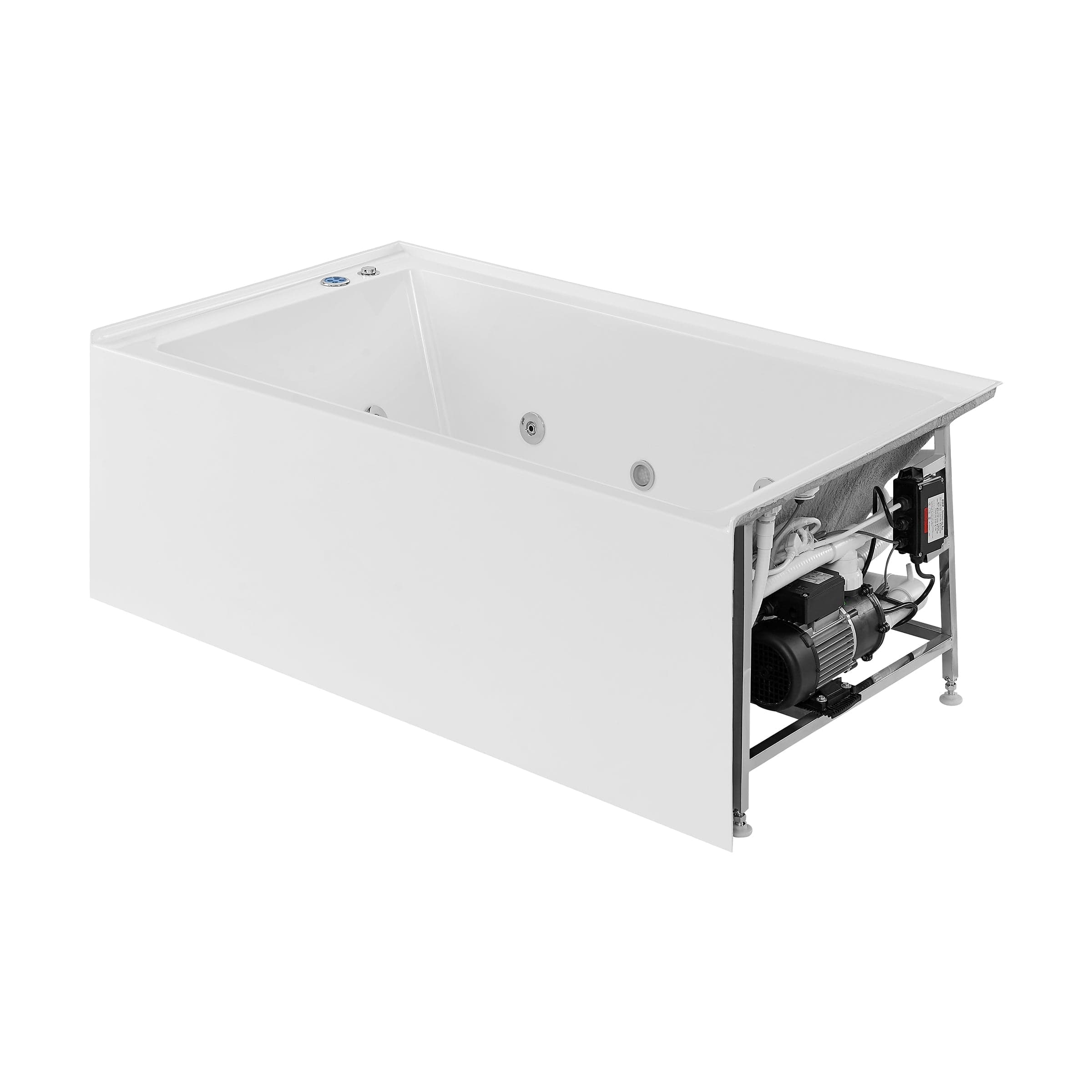 Swiss Madison Avancer 60" x 36" Right-Hand Drain Rectangular Alcove Whirlpool Bathtub with Apron - SM-AB591 - Backyard Provider