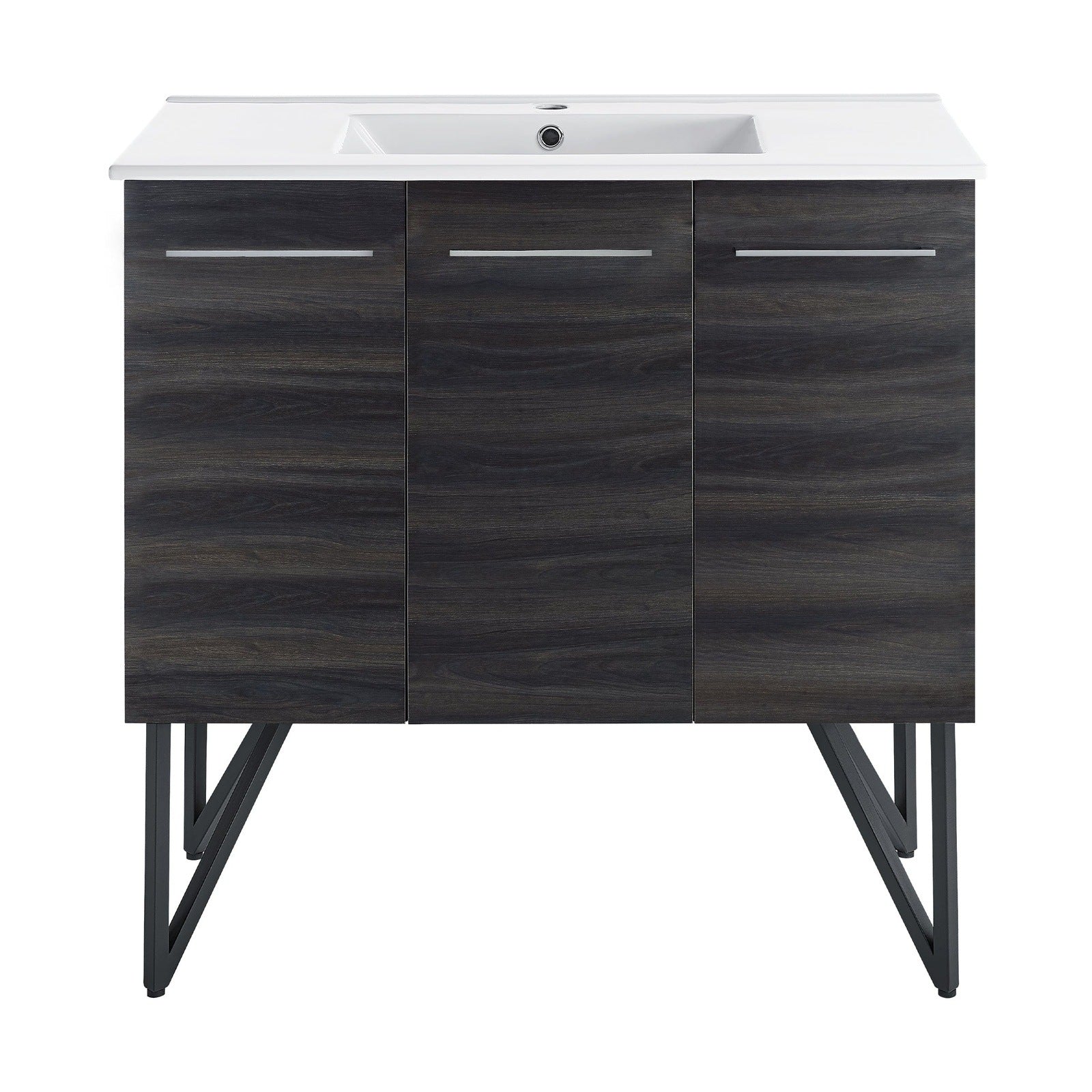 Swiss Madison Annecy 36" Bathroom Vanity in Black Walnut - SM-BV223 - Backyard Provider