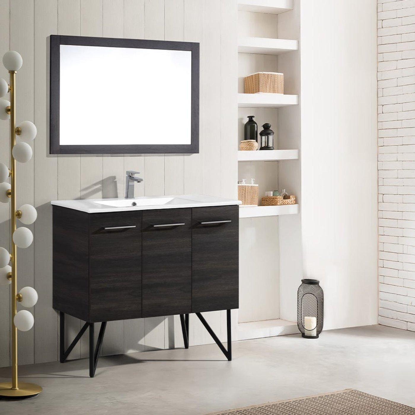 Swiss Madison Annecy 36" Bathroom Vanity in Black Walnut - SM-BV223 - Backyard Provider