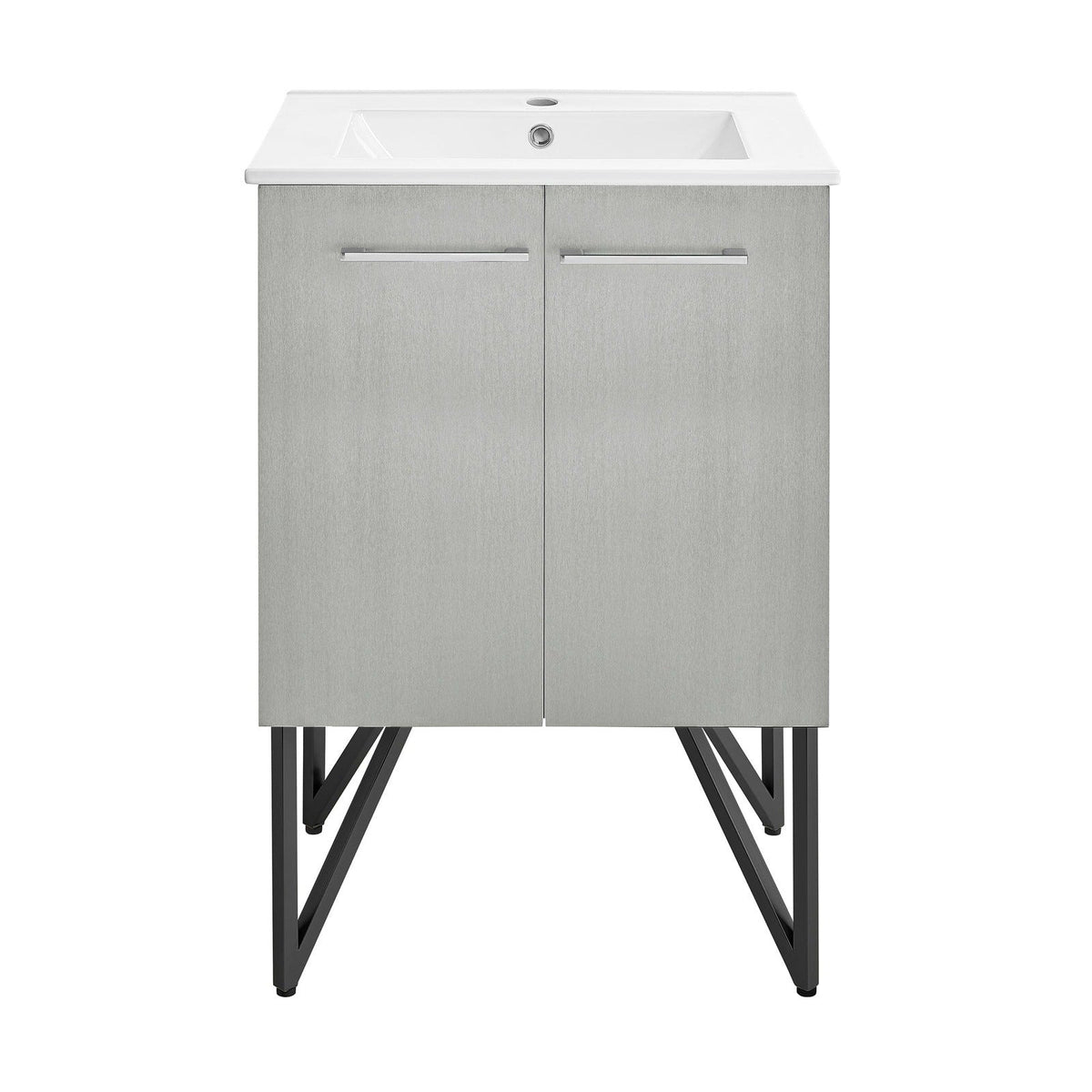 Swiss Madison Annecy 24" Bathroom Vanity in Brushed Grey - SM-BV232 - Backyard Provider