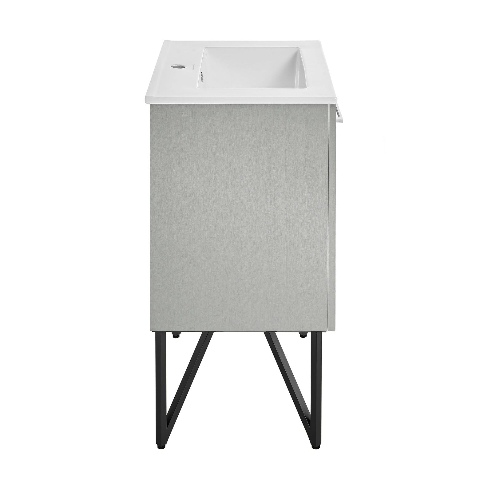 Swiss Madison Annecy 24" Bathroom Vanity in Brushed Grey - SM-BV232 - Backyard Provider