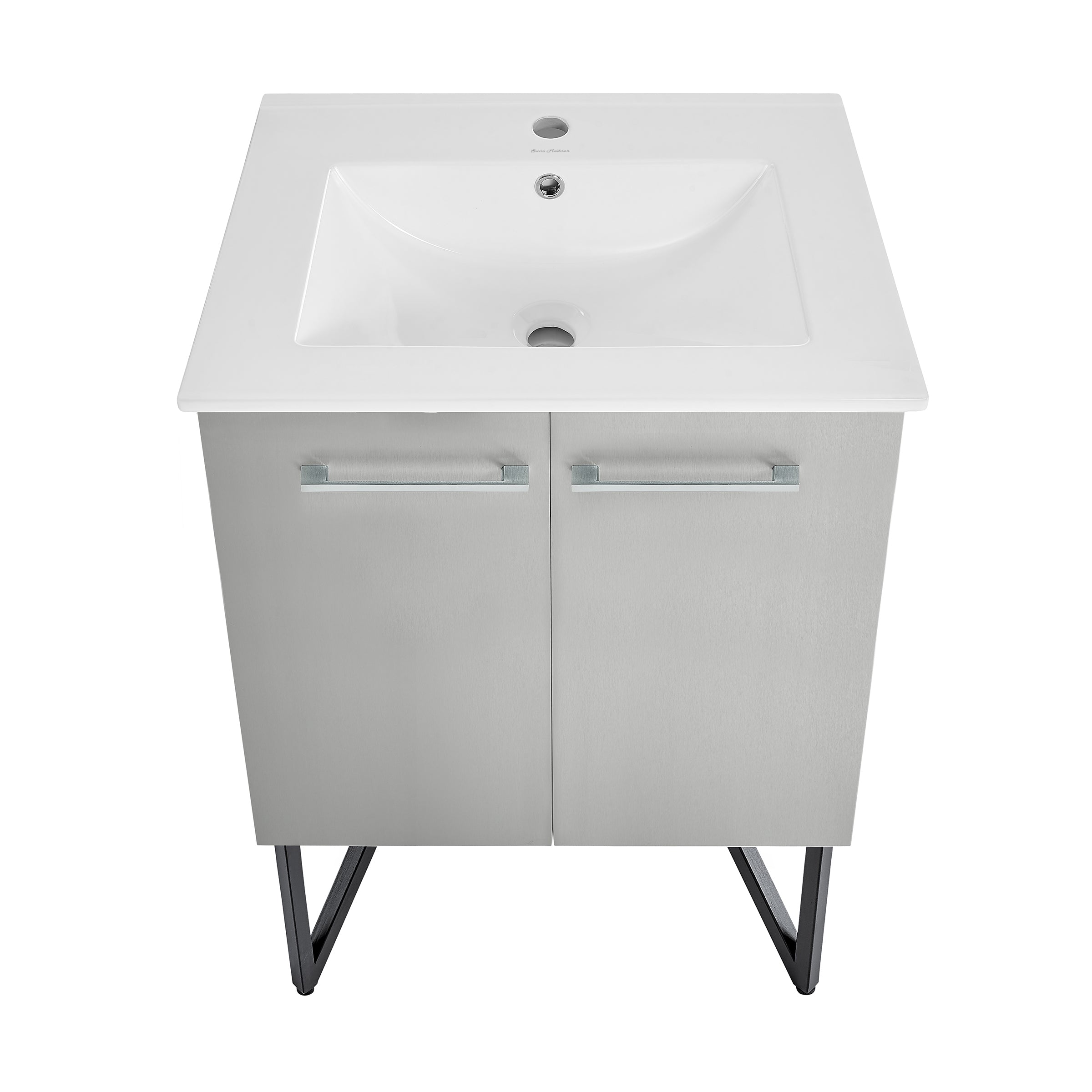 Swiss Madison Annecy 24" Bathroom Vanity in Brushed Grey - SM-BV232 - Backyard Provider