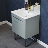 Swiss Madison Annecy 24" Bathroom Vanity in Brushed Grey - SM-BV232 - Backyard Provider