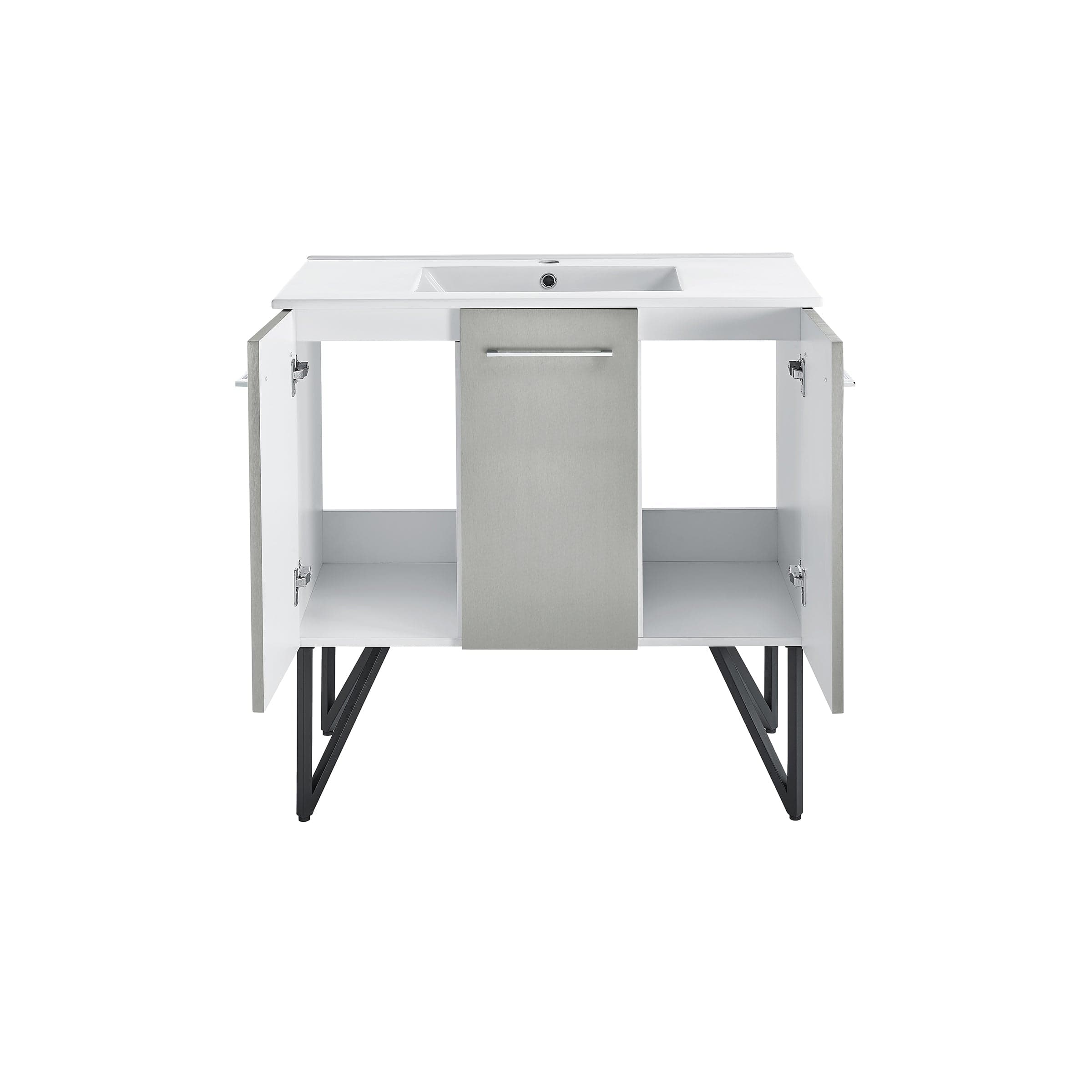 Swiss Madison Annecy 36" Bathroom Vanity in Brushed Grey - SM-BV233 - Backyard Provider