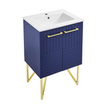 Swiss Madison Annecy 24" Bathroom Vanity in Granger Blue - SM-BV252L - Backyard Provider