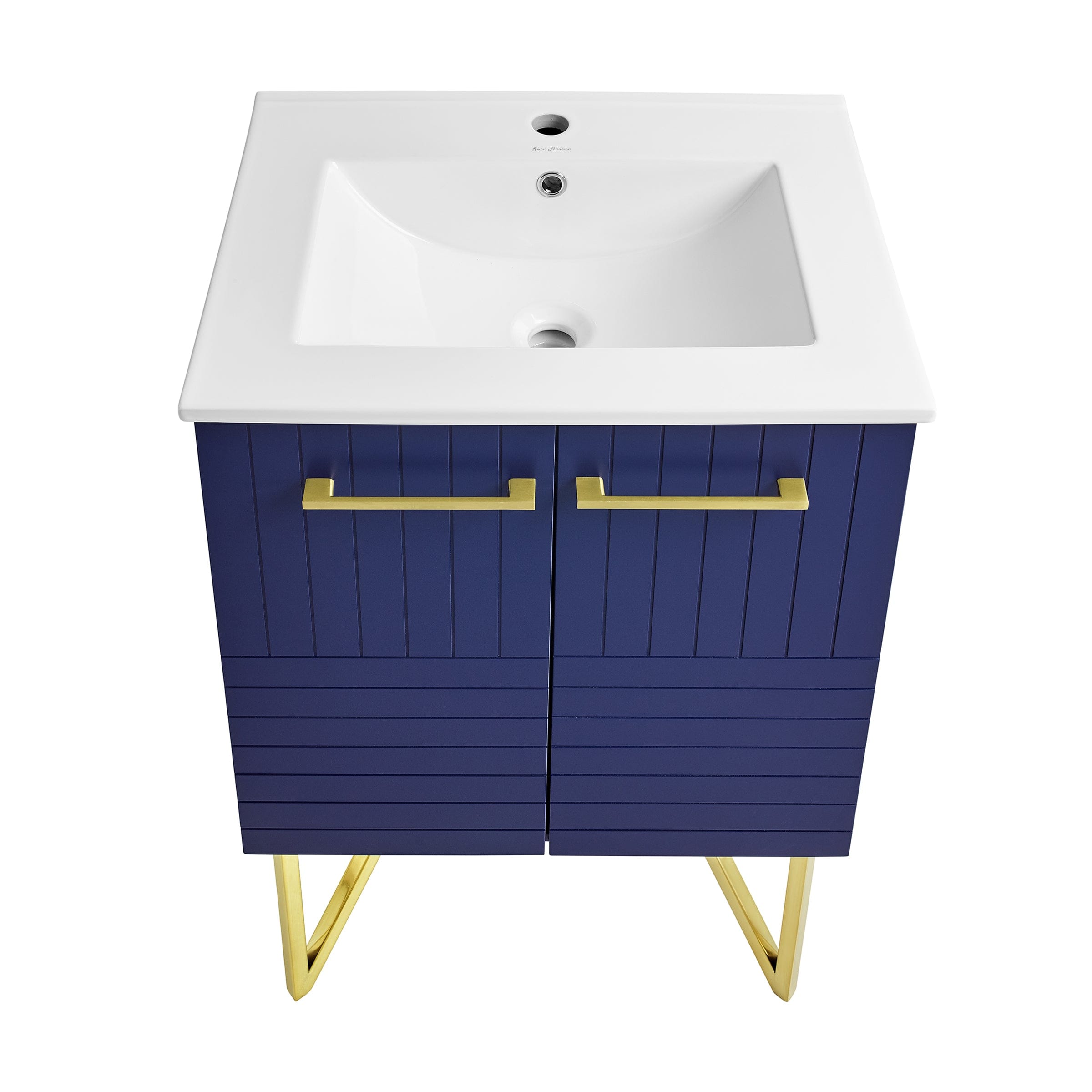 Swiss Madison Annecy 24" Bathroom Vanity in Granger Blue - SM-BV252L - Backyard Provider