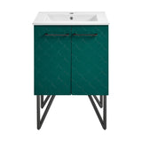 Swiss Madison Annecy 24" Bathroom Vanity in Barracuda Teal - SM-BV253T - Backyard Provider