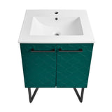 Swiss Madison Annecy 24" Bathroom Vanity in Barracuda Teal - SM-BV253T - Backyard Provider