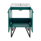 Swiss Madison Annecy 24" Bathroom Vanity in Barracuda Teal - SM-BV253T - Backyard Provider