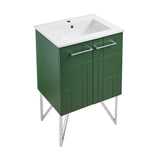 Swiss Madison Annecy 24" Bathroom Vanity in Atlas Green - SM-BV254EN - Backyard Provider