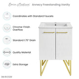 Swiss Madison Annecy 24" Bathroom Vanity in Galaxy White - SM-BV255W - Backyard Provider