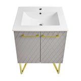 Swiss Madison Annecy 24" Bathroom Vanity in Diamond Grey - SM-BV257E - Backyard Provider