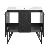 Swiss Madison Annecy 36" Bathroom Vanity in Phantom Black - SM-BV261B - Backyard Provider