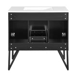 Swiss Madison Annecy 36" Bathroom Vanity in Phantom Black - SM-BV261B - Backyard Provider