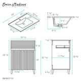 Swiss Madison Bernay 24" Bathroom Vanity in Heather - ﻿﻿SM-BV271H - Backyard Provider
