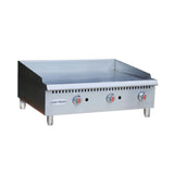 Serv-Ware SMGS-36  35.98" Stainless Steel Manual Griddle with 3 Burners. Natural Gas,30,000 BTU/H - SMGS-36