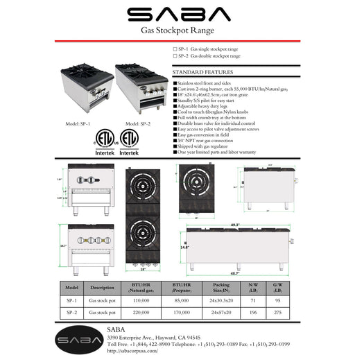 SABA SP-2 - Commercial Stock Pot - SP-2