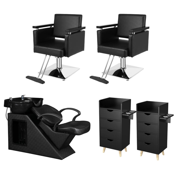 OmySalon 2 Operator Modern Salon Package Black - SP2-2B