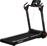 Costway Treadmill 2.25 HP Electric Running Belt Foldable Design with LED Display and Bluetooth New