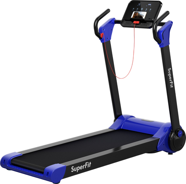 Costway Treadmill 2.25 HP Electric Running Belt Foldable Design with LED Display and Bluetooth New