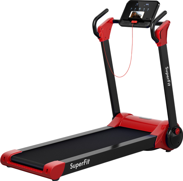 Costway Treadmill 2.25 HP Electric Running Belt Foldable Design with LED Display and Bluetooth New