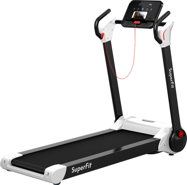 Costway Treadmill 2.25 HP Electric Running Belt Foldable Design with LED Display and Bluetooth New