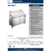 SABA SPS-36-15M - 36" Two Door Commercial Mega-Top Sandwich Prep Table with 15 Pans - SPS-36-15M