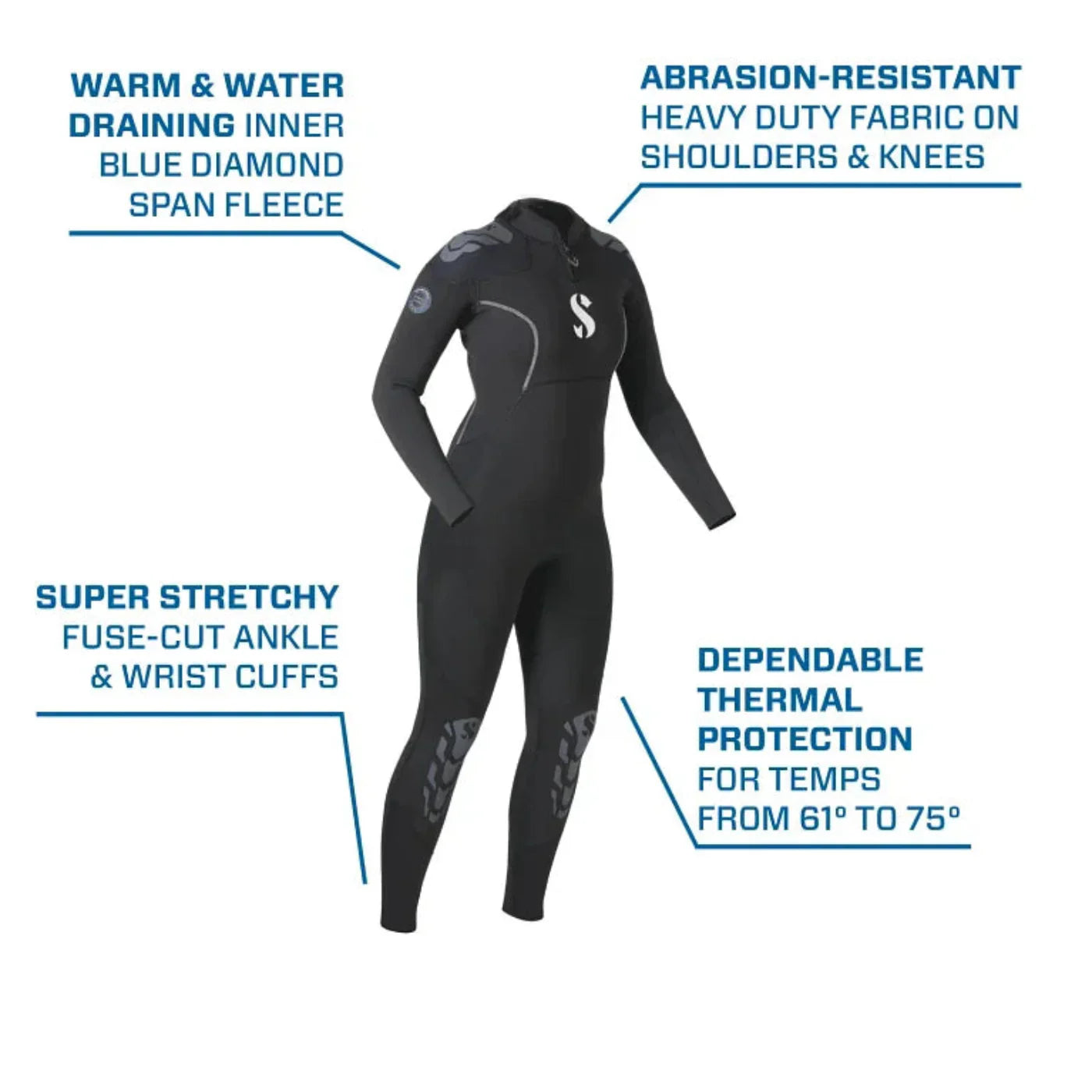 ScubaPro 3/2mm Womens Everflex Yulex Steamer Wetsuit - WET521 00-2XS