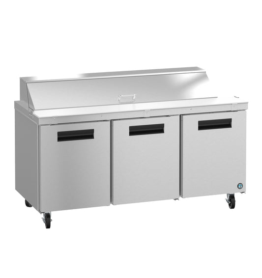 Hoshizaki 72" Wide 3 Door Sandwich Prep Table - SR72B-18