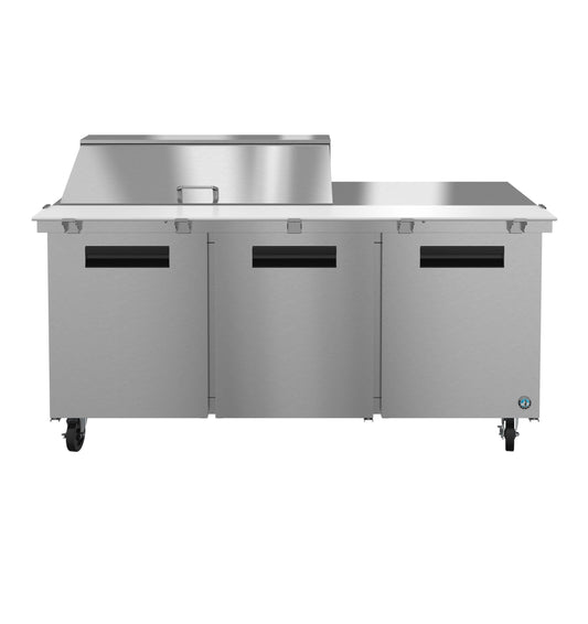 Hoshizaki 72" Wide 3 Door Mega Top Sandwich Prep Table - SR72B-18M