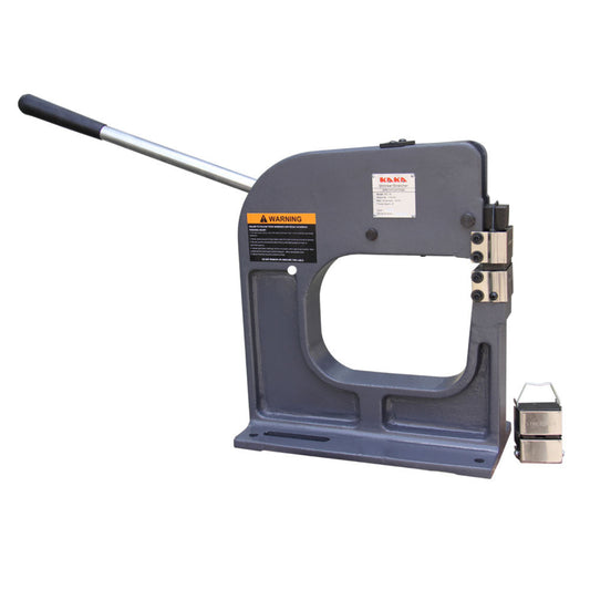 Kaka industrial Metal Stretcher Shrinker, SS-16 Metal Shrinker Stretcher with a Hand-operated Lever, 16 Gauge Mild Steel, 8-Inch Throat Depth,Stretcher with Two Sets of Jaws - 173220